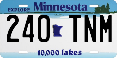 MN license plate 240TNM