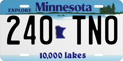 MN license plate 240TNO