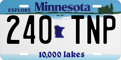 MN license plate 240TNP