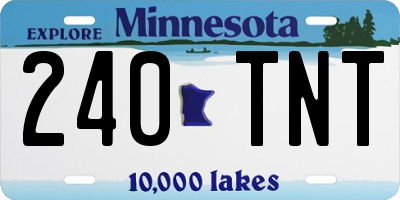 MN license plate 240TNT