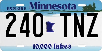 MN license plate 240TNZ