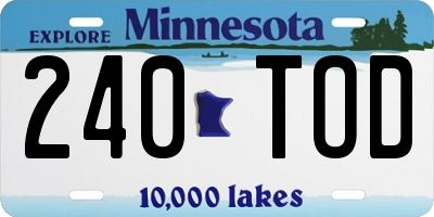 MN license plate 240TOD