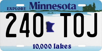 MN license plate 240TOJ