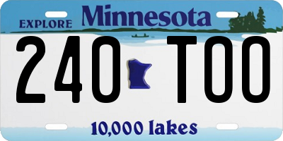 MN license plate 240TOO