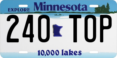 MN license plate 240TOP