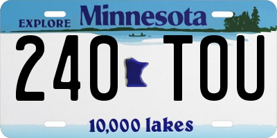 MN license plate 240TOU