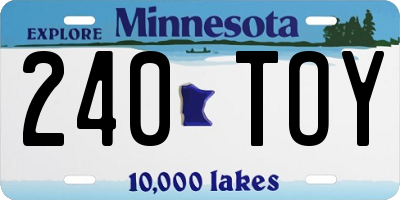 MN license plate 240TOY
