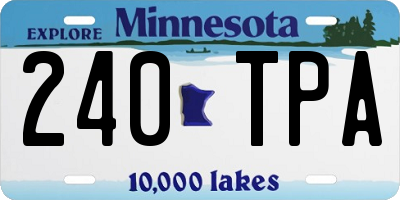 MN license plate 240TPA