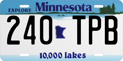 MN license plate 240TPB