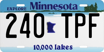 MN license plate 240TPF