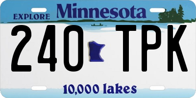 MN license plate 240TPK