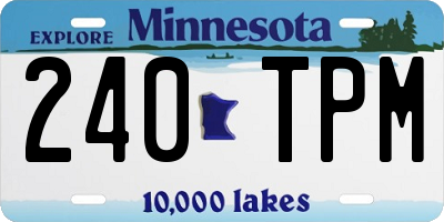 MN license plate 240TPM