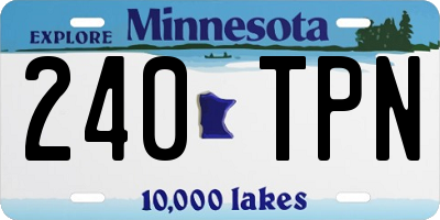 MN license plate 240TPN