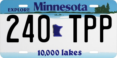 MN license plate 240TPP