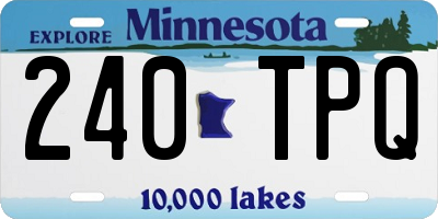MN license plate 240TPQ