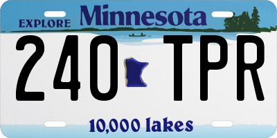 MN license plate 240TPR