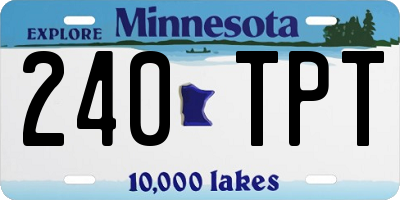 MN license plate 240TPT