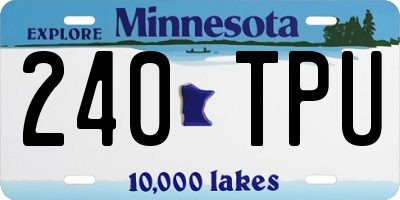 MN license plate 240TPU