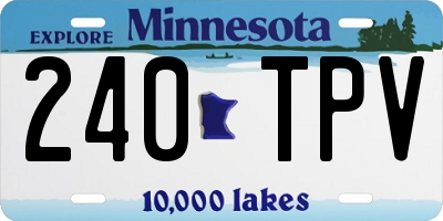 MN license plate 240TPV