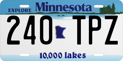MN license plate 240TPZ