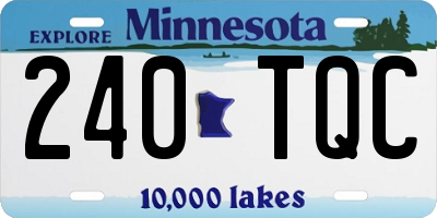 MN license plate 240TQC