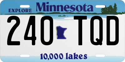 MN license plate 240TQD