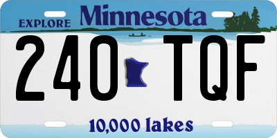 MN license plate 240TQF