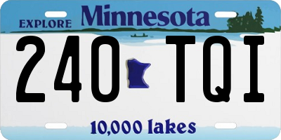 MN license plate 240TQI