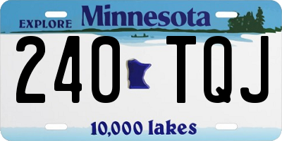 MN license plate 240TQJ