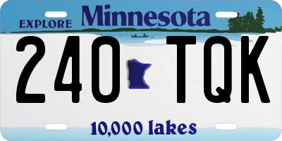 MN license plate 240TQK