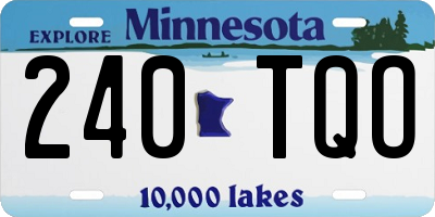 MN license plate 240TQO