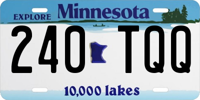 MN license plate 240TQQ