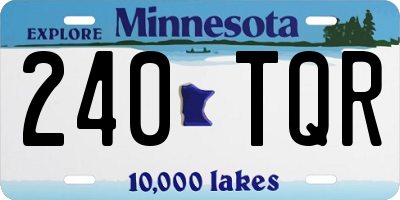 MN license plate 240TQR