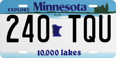 MN license plate 240TQU