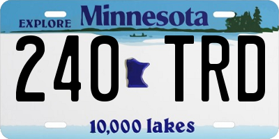 MN license plate 240TRD
