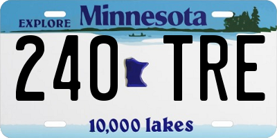 MN license plate 240TRE