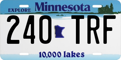 MN license plate 240TRF