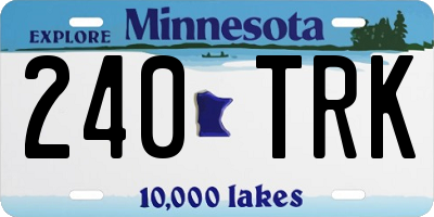 MN license plate 240TRK