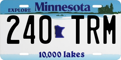 MN license plate 240TRM