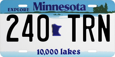 MN license plate 240TRN
