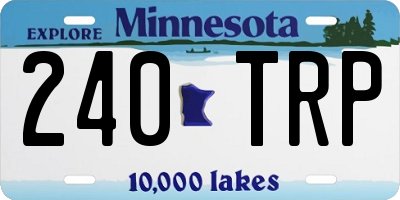 MN license plate 240TRP