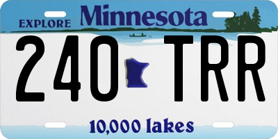 MN license plate 240TRR