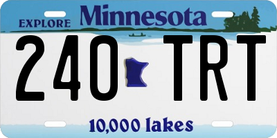 MN license plate 240TRT