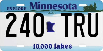 MN license plate 240TRU