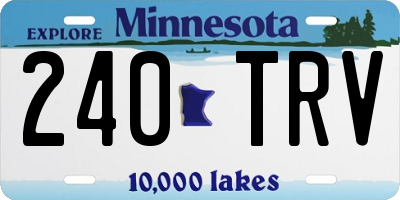 MN license plate 240TRV