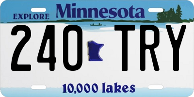 MN license plate 240TRY
