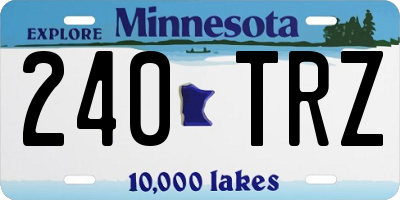 MN license plate 240TRZ