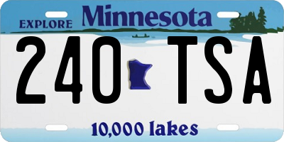 MN license plate 240TSA