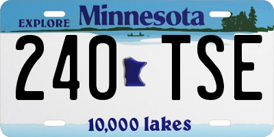 MN license plate 240TSE