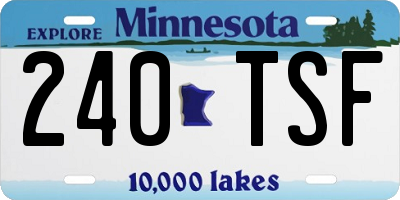 MN license plate 240TSF